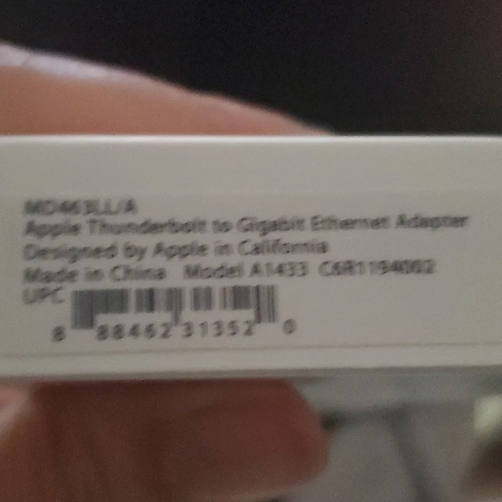 Apple Thunderbolt to Gigabit Ethernet Adapter